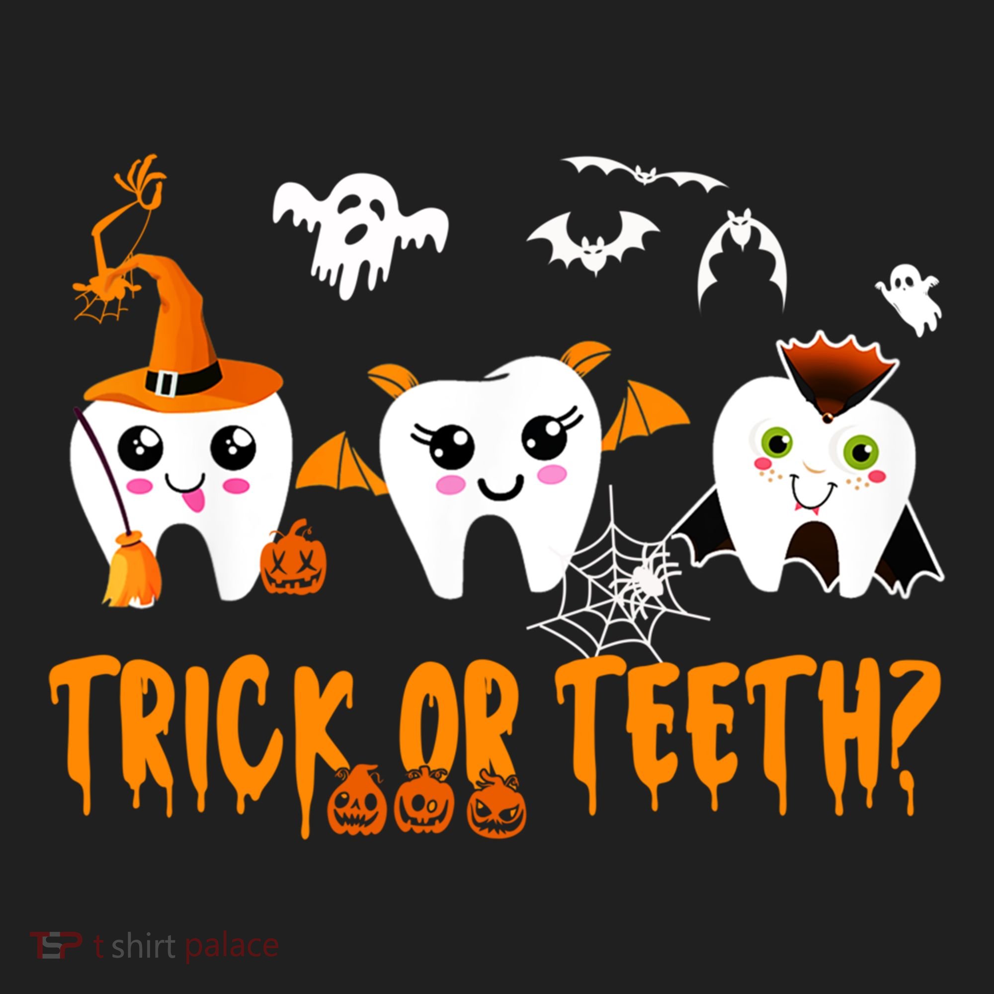 Funny Trick Or Teeth Denstist Halloween Costume Dental Squad Meaningful Gift Women's Sweatshirt