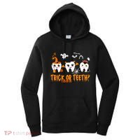 Funny Trick Or Teeth Denstist Halloween Costume Dental Squad Meaningful Gift Women's Hoodie thumb 0
