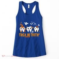 Funny Trick Or Teeth Denstist Halloween Costume Dental Squad Meaningful Gift Women's Tank Top thumb 0