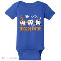 Funny Trick Or Teeth Denstist Halloween Costume Dental Squad Meaningful Gift Baby Bodysuit thumb 0