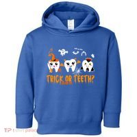 Funny Trick Or Teeth Denstist Halloween Costume Dental Squad Meaningful Gift Toddler Hoodie thumb 0