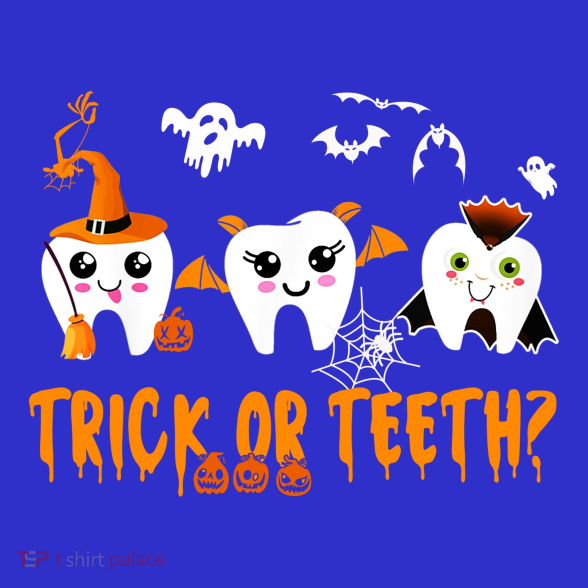 Funny Trick Or Teeth Denstist Halloween Costume Dental Squad Meaningful Gift Women's Long Sleeve Shirt