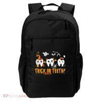Funny Trick Or Teeth Dentist Halloween Costume Dental Squad Backpack thumb 0