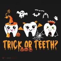 Funny Trick Or Teeth Dentist Halloween Costume Dental Squad Baby Bodysuit thumb 2