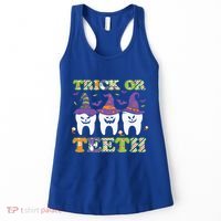 Funny Trick Or Teeth Dental Halloween Gift Women's Tank Top thumb 0