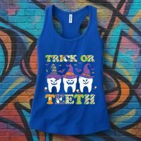 Funny Trick Or Teeth Dental Halloween Gift Women's Tank Top thumb 3