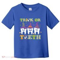 Funny Trick Or Teeth Dental Halloween Gift Toddler T-Shirt thumb 0