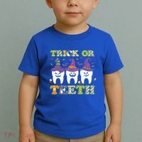 Funny Trick Or Teeth Dental Halloween Gift Toddler T-Shirt thumb 2