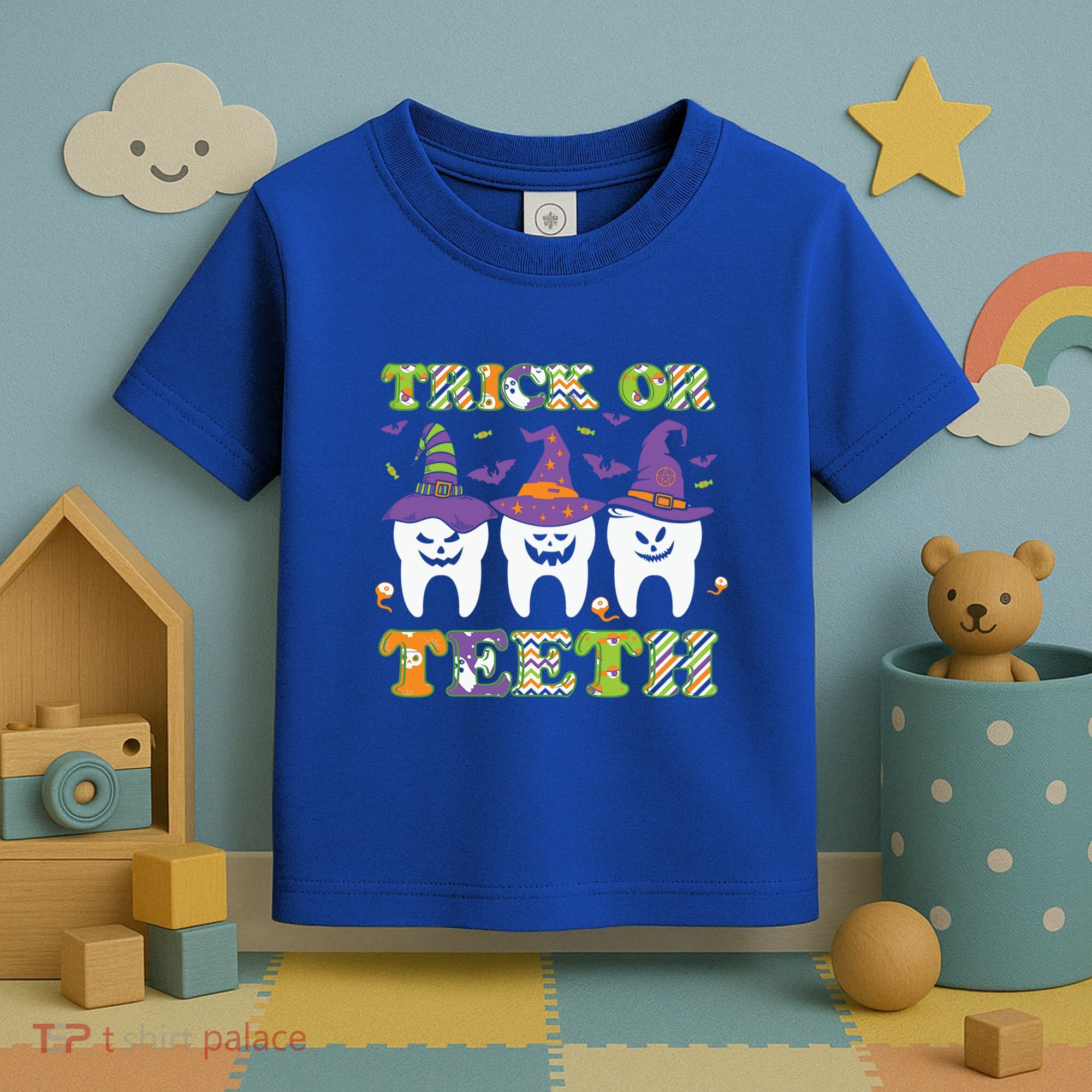 Funny Trick Or Teeth Dental Halloween Gift Toddler T-Shirt