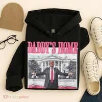 Funny Trump Pink Daddys Home  Trump 2024 Hoodie thumb 4