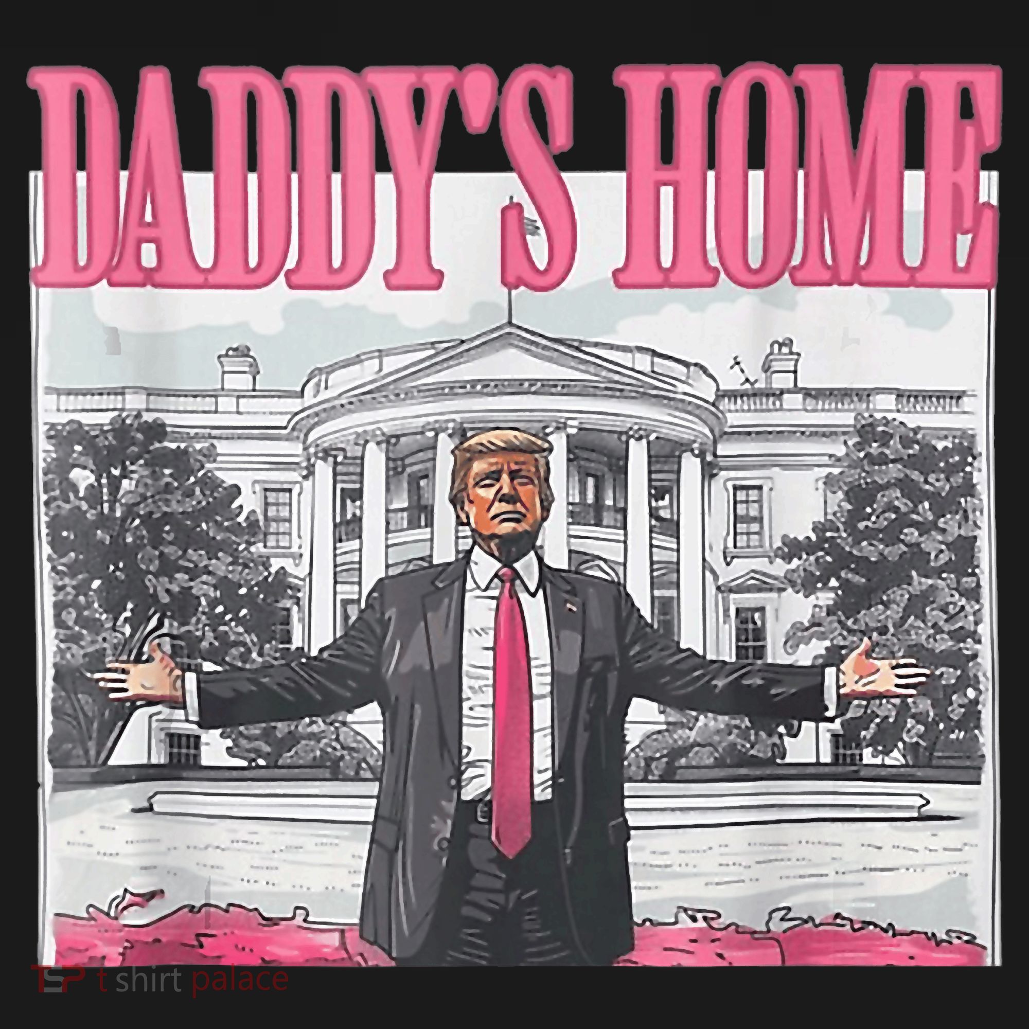 Funny Trump Pink Daddys Home  Trump 2024 Women's Hoodie