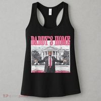 Funny Trump Pink Daddys Home  Trump 2024 Women's Tank Top thumb 3
