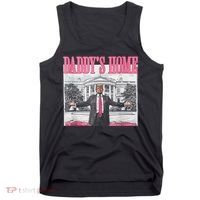 Funny Trump Pink Daddys Home  Trump 2024 Tank Top thumb 0