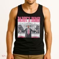 Funny Trump Pink Daddys Home  Trump 2024 Tank Top thumb 3