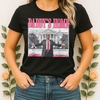Funny Trump Pink Daddys Home  Trump 2024 Women's T-Shirt thumb 2