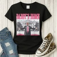 Funny Trump Pink Daddys Home  Trump 2024 Women's T-Shirt thumb 3
