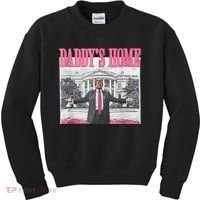 Funny Trump Pink Daddys Home  Trump 2024 Kids Sweatshirt thumb 0