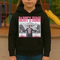 Funny Trump Pink Daddys Home  Trump 2024 Kids Hoodie thumb 3