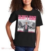 Funny Trump Pink Daddys Home  Trump 2024 Kids T-Shirt thumb 2