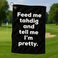 Funny Tahdig Persian Food Iran Iranian Foodie Gift Golf Towel thumb 1