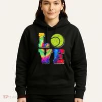 Funny Tennis Player Racket Tie Dye Love Hoodie thumb 5
