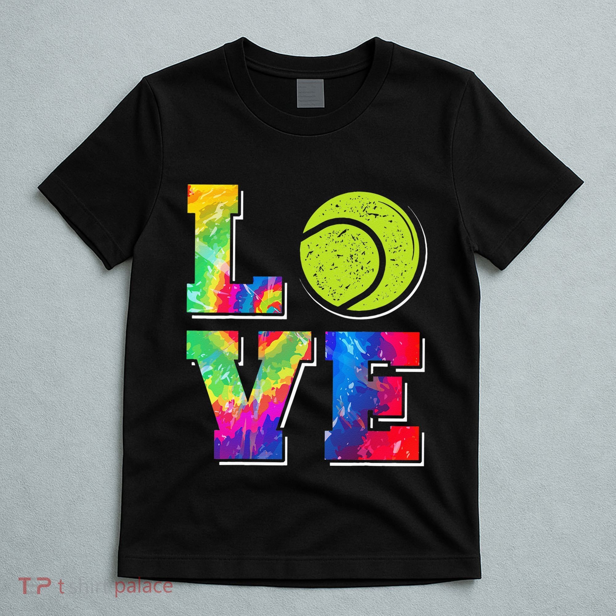 Funny Tennis Player Racket Tie Dye Love T-Shirt