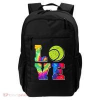Funny Tennis Player Racket Tie Dye Love Backpack thumb 0