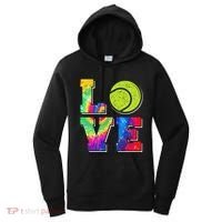 Funny Tennis Player Racket Tie Dye Love Women's Hoodie thumb 0