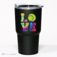 Funny Tennis Player Racket Tie Dye Love Tumbler thumb 0