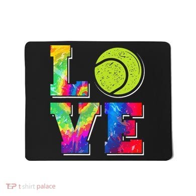 Funny Tennis Player Racket Tie Dye Love Mousepad