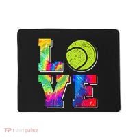 Funny Tennis Player Racket Tie Dye Love Mousepad thumb 0