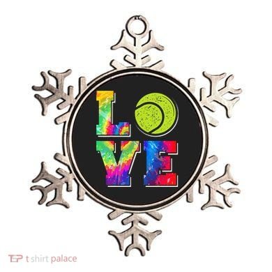 Funny Tennis Player Racket Tie Dye Love Ornament