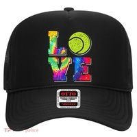 Funny Tennis Player Racket Tie Dye Love Hat thumb 0