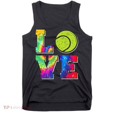 Funny Tennis Player Racket Tie Dye Love Tank Top