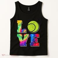 Funny Tennis Player Racket Tie Dye Love Tank Top thumb 2