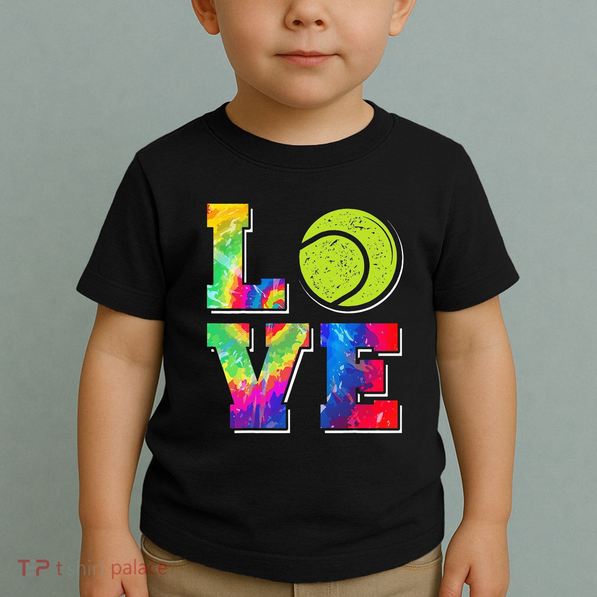 Funny Tennis Player Racket Tie Dye Love Toddler T-Shirt