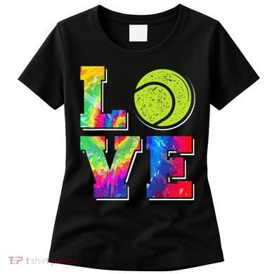 Funny Tennis Player Racket Tie Dye Love Women's T-Shirt
