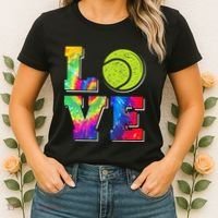 Funny Tennis Player Racket Tie Dye Love Women's T-Shirt thumb 2