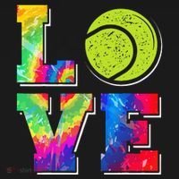 Funny Tennis Player Racket Tie Dye Love Women's T-Shirt thumb 6