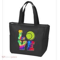 Funny Tennis Player Racket Tie Dye Love Tote Bag thumb 3