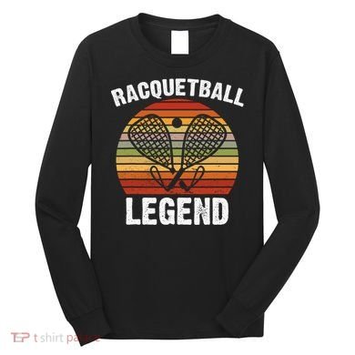 Funny Tennis Player Racket Ball Game Gift Long Sleeve Shirt