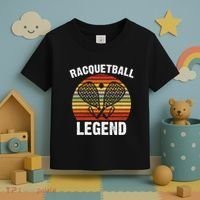 Funny Tennis Player Racket Ball Game Gift Toddler T-Shirt thumb 3