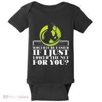 Funny Tennis Player Racket Would It Be Easier If I Just Baby Bodysuit thumb 0