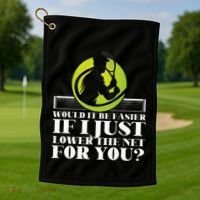 Funny Tennis Player Racket Would It Be Easier If I Just Golf Towel thumb 1