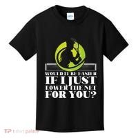 Funny Tennis Player Racket Would It Be Easier If I Just Kids T-Shirt thumb 0
