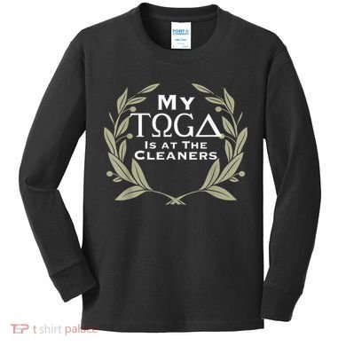 Funny Toga Party Kids Long Sleeve Shirt