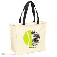 Funny Tennis Player Racket I Can Do All The Things Through Tote Bag thumb 2