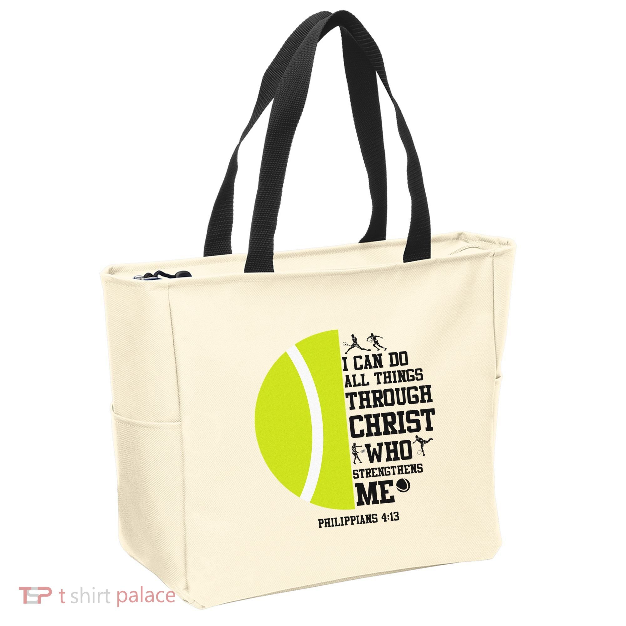 Funny Tennis Player Racket I Can Do All The Things Through Tote Bag