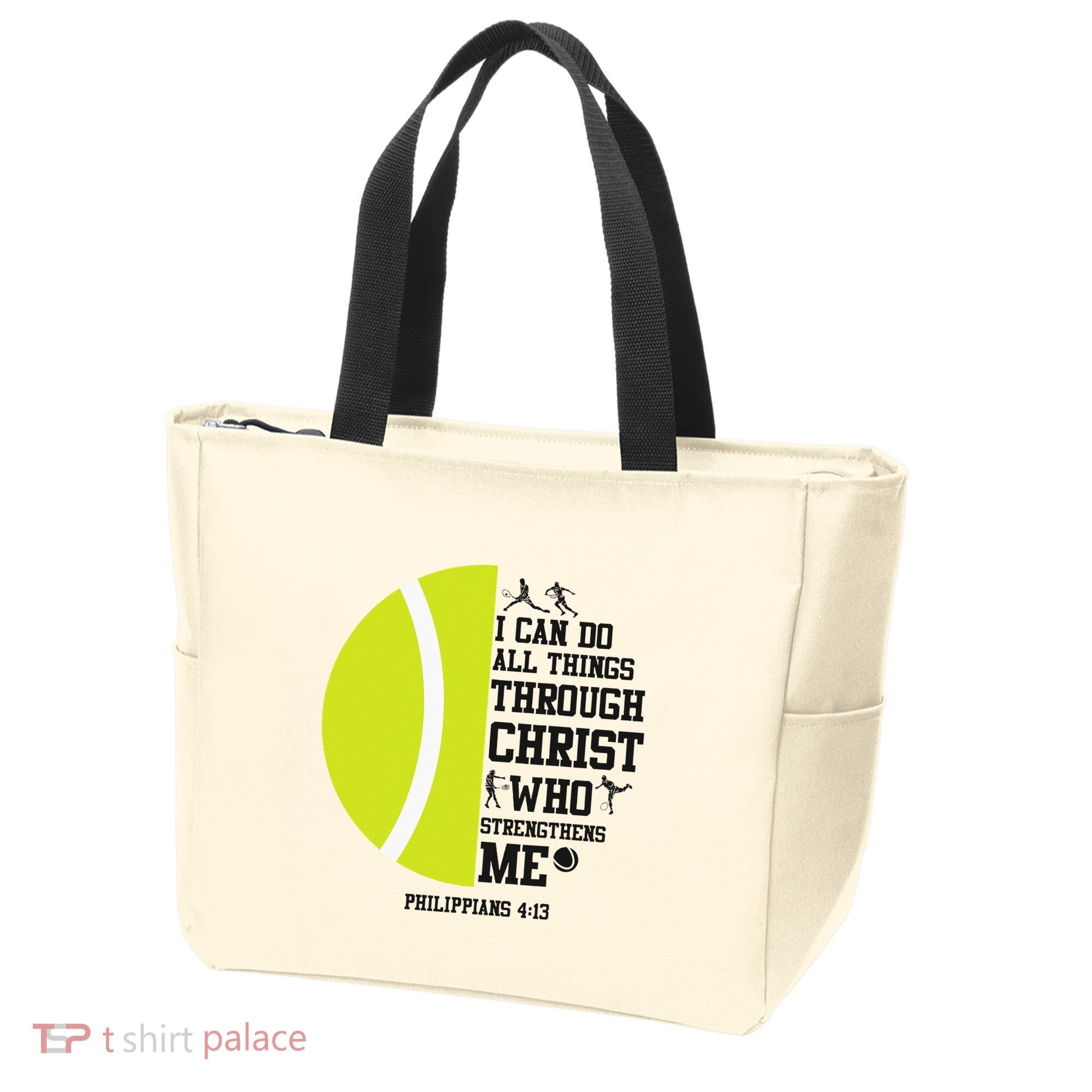 Funny Tennis Player Racket I Can Do All The Things Through Tote Bag