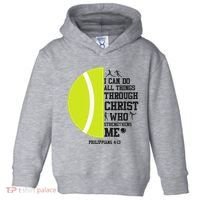 Funny Tennis Player Racket I Can Do All The Things Through Toddler Hoodie thumb 0